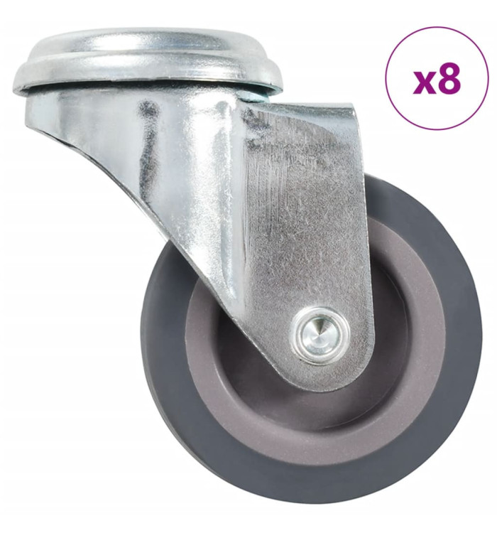 8 pcs Roulettes pivotantes à trou de boulon 50 mm | Mobilier & Déco