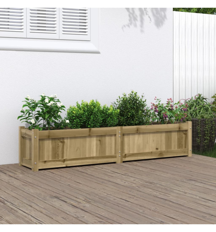 Jardinière 150x31x31 cm bois de pin imprégné | Mobilier & Déco