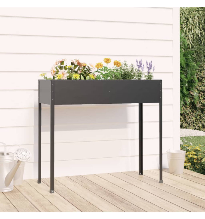 Jardinière Anthracite 100,5x40,5x90 cm Acier galvanisé | Mobilier & Déco