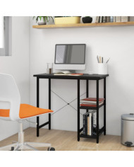 Bureau d'ordinateur Noir 80x40x72 cm MDF et métal | Mobilier & Déco