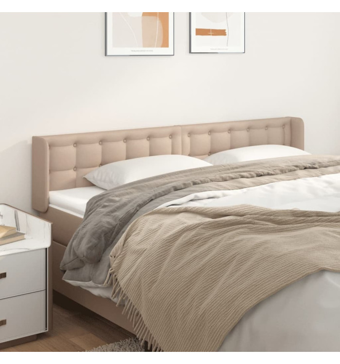Tête de lit avec oreilles Cappuccino 183x16x78/88 cm Similicuir | Mobilier & Déco