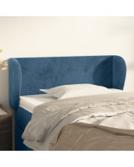 Tête de lit avec oreilles Bleu foncé 83x23x78/88 cm Velours | Mobilier & Déco