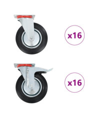32 pcs Roulettes pivotantes 200 mm | Mobilier & Déco