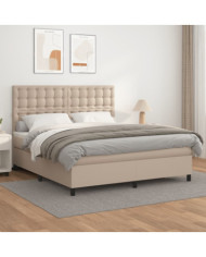 Sommier à lattes de lit avec matelas Cappuccino 160x200 cm | Mobilier & Déco