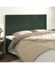 Têtes de lit 4 pcs Vert foncé 80x5x78/88 cm Velours | Mobilier & Déco