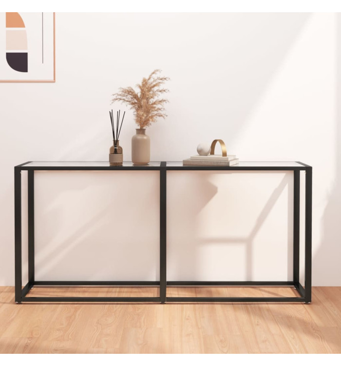 Table console Transparent 160x35x75,5 cm Verre trempé | Mobilier & Déco
