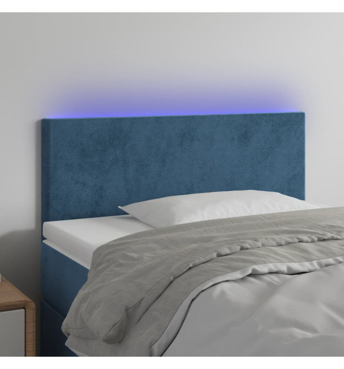 Tête de lit à LED Bleu foncé 80x5x78/88 cm Velours | Mobilier & Déco