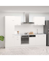 Ensemble de meubles de cuisine 7 pcs Blanc Aggloméré | Mobilier & Déco