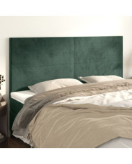 Têtes de lit 4 pcs Vert foncé 80x5x78/88 cm Velours | Mobilier & Déco