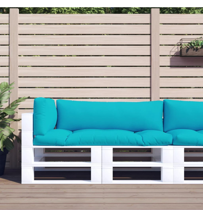 Coussins de palette lot de 3 turquoise tissu Oxford | Mobilier & Déco