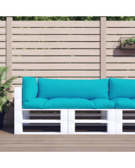 Coussins de palette lot de 3 turquoise tissu Oxford | Mobilier & Déco