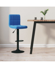 Tabouret de bar Bleu Velours | Mobilier & Déco