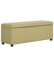 Banc avec compartiment de rangement 116 cm Vert Polyester | Mobilier & Déco