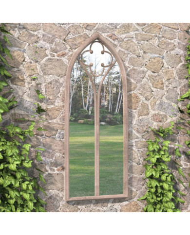 Miroir de jardin Sable 100x45cm Fer pour utilisation extérieure | Mobilier & Déco