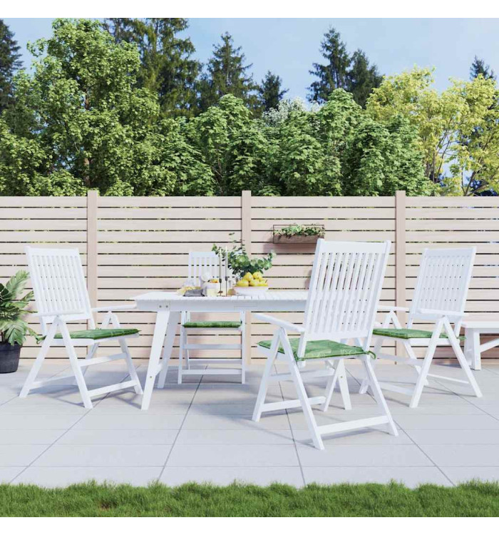 Coussins de chaise lot de 4 motif de feuilles 40x40x4 cm tissu | Mobilier & Déco