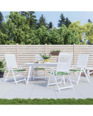 Coussins de chaise lot de 4 motif de feuilles 40x40x4 cm tissu | Mobilier & Déco