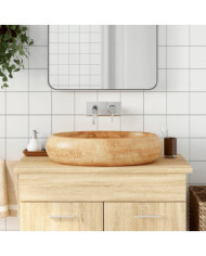 Vasque à poser marron ovale 59x40x15 cm céramique | Mobilier & Déco