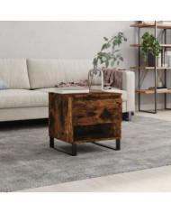 Table basse chêne fumé 50x46x50 cm bois d'ingénierie | Mobilier & Déco