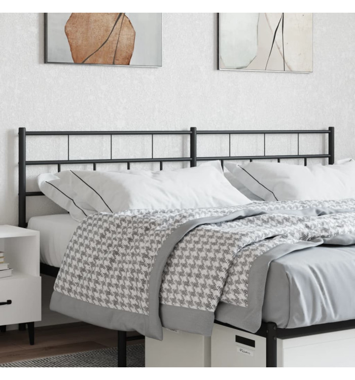 Tête de lit métal noir 200 cm | Mobilier & Déco