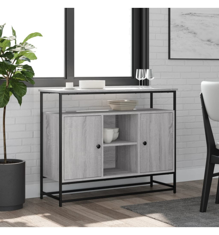 Buffet sonoma gris 100x35x80 cm bois d'ingénierie | Mobilier & Déco
