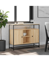 Buffet chêne sonoma 100x35x80 cm bois d'ingénierie | Mobilier & Déco