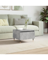 Table basse gris béton 50x46x35 cm bois d'ingénierie | Mobilier & Déco