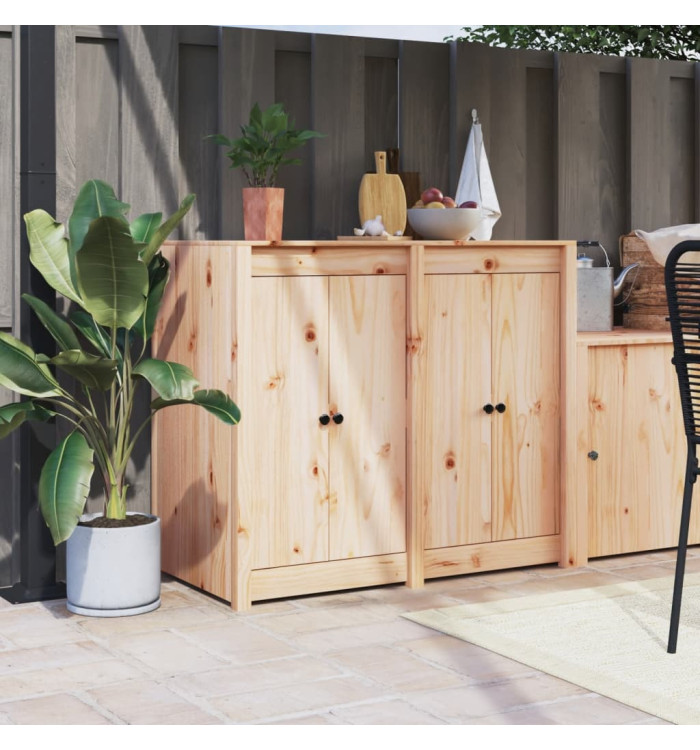 Portes de cuisine d'extérieur 2pcs 50x9x82cm bois de pin massif | Mobilier & Déco
