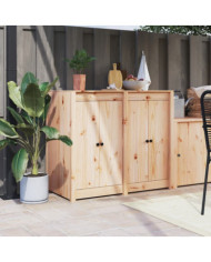 Portes de cuisine d'extérieur 2pcs 50x9x82cm bois de pin massif | Mobilier & Déco