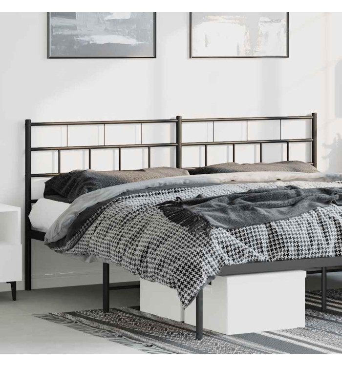 Tête de lit métal noir 180 cm | Mobilier & Déco