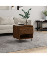 Table basse chêne marron 50x46x50 cm bois d'ingénierie | Mobilier & Déco