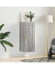 Armoire murale sonoma gris 34,5x34x90 cm bois d'ingénierie | Mobilier & Déco