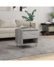 Table basse sonoma gris 50x46x50 cm bois d'ingénierie | Mobilier & Déco