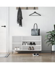 Armoire à chaussure Blanc brillant 102x36x60 cm Bois ingénierie | Mobilier & Déco