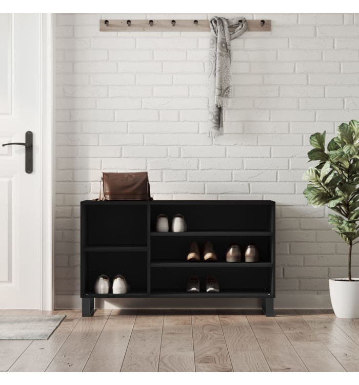Armoire à chaussures Noir 102x36x60 cm Bois d'ingénierie | Mobilier & Déco