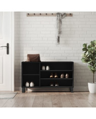 Armoire à chaussures Noir 102x36x60 cm Bois d'ingénierie | Mobilier & Déco