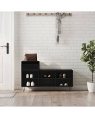 Armoire à chaussures Noir 102x36x60 cm Bois d'ingénierie | Mobilier & Déco