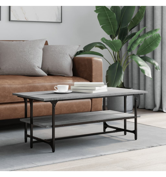 Table basse Sonoma gris 100x50x40 cm Bois d'ingénierie | Mobilier & Déco