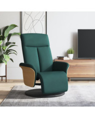 Fauteuil inclinable avec repose-pieds vert foncé tissu | Mobilier & Déco