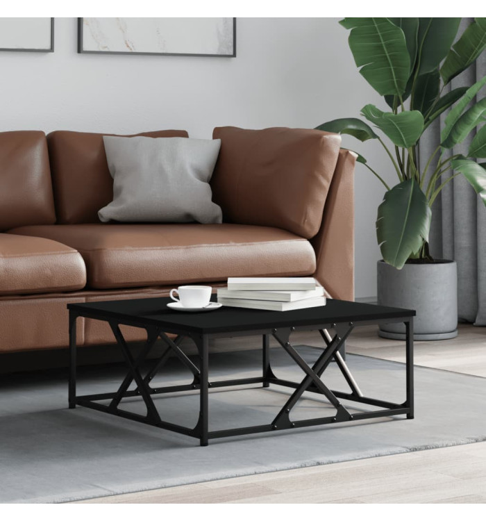 Table basse noir 70x70x30 cm bois d'ingénierie | Mobilier & Déco