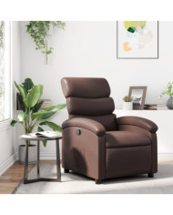 Fauteuil inclinable Marron Similicuir | Mobilier & Déco
