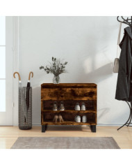 Armoire à chaussures Chêne fumé 70x36x60 cm Bois d'ingénierie | Mobilier & Déco