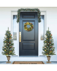 Ensemble de décoration de porte de Noël 4 pcs PVC | Mobilier & Déco