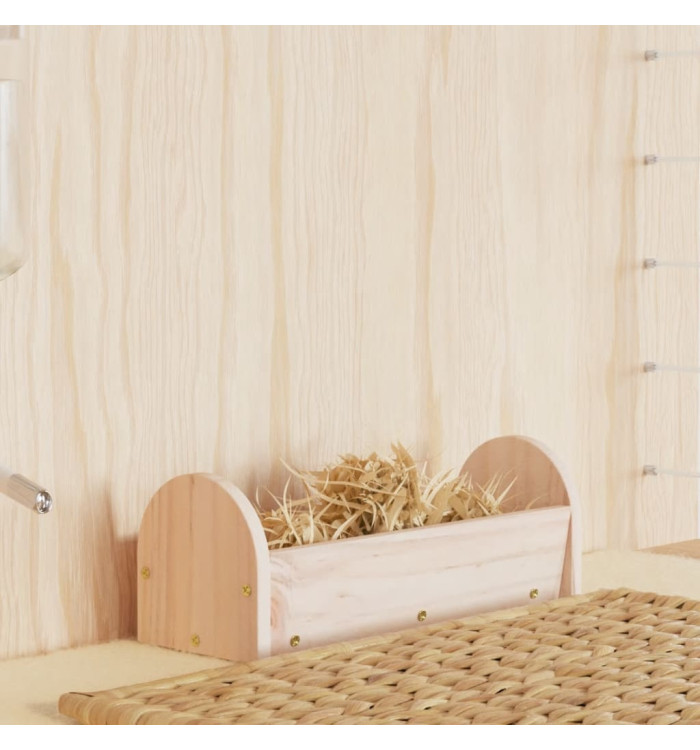 Mangeoire à foin pour lapins 28x10x10 cm bois massif de sapin | Mobilier & Déco