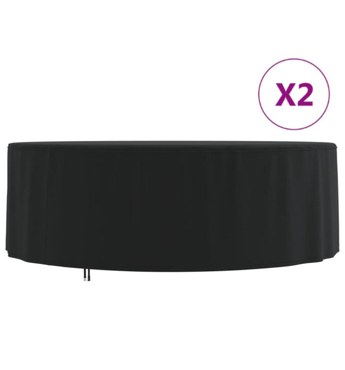 Housses de salon de jardin 2 pcs Ø 244x71 cm 420D tissu oxford | Mobilier & Déco