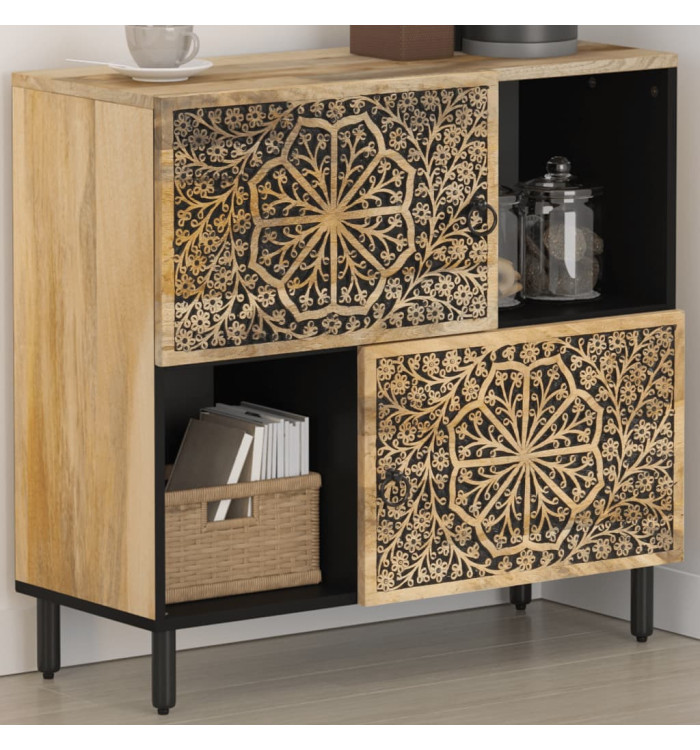 Armoire latérale 80x33x75 cm bois massif de manguier | Mobilier & Déco