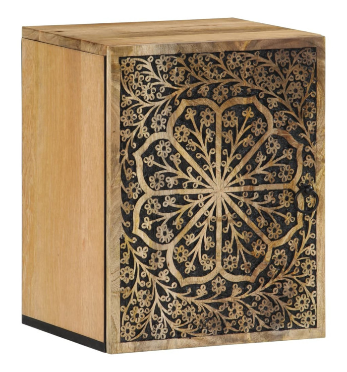 Armoire de salle de bain murale 38x33x48cm bois massif manguier | Mobilier & Déco
