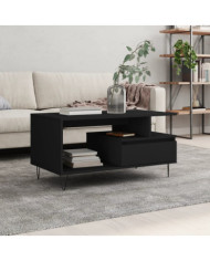 Table basse Noir 90x49x45 cm Bois d'ingénierie | Mobilier & Déco