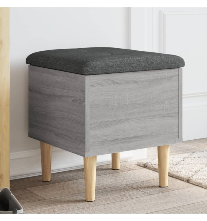 Banc de rangement sonoma gris 42x42x46 cm bois d'ingénierie | Mobilier & Déco