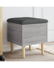 Banc de rangement sonoma gris 42x42x46 cm bois d'ingénierie | Mobilier & Déco