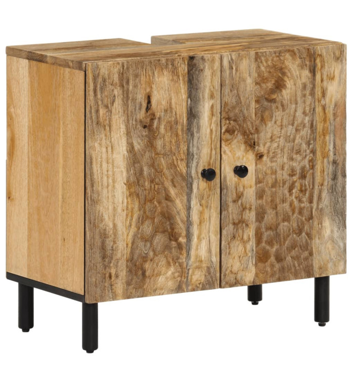 Armoire lavabo de salle de bain bois massif de manguier | Mobilier & Déco